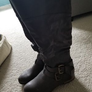 Tall brown boots
